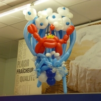 Crabe en ballons sculptés Crabe en ballons sculptés
